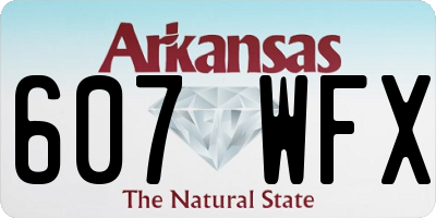 AR license plate 607WFX