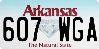 AR license plate 607WGA