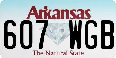 AR license plate 607WGB