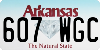 AR license plate 607WGC