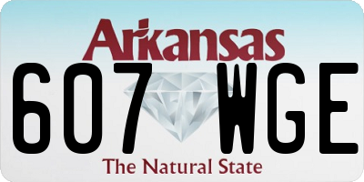AR license plate 607WGE