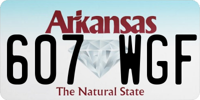 AR license plate 607WGF