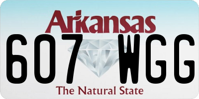 AR license plate 607WGG