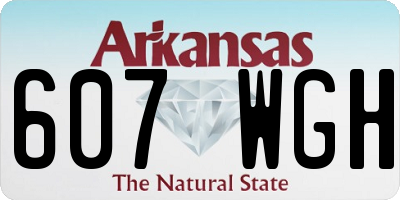 AR license plate 607WGH