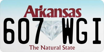 AR license plate 607WGI