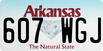 AR license plate 607WGJ
