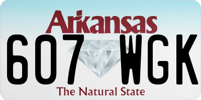 AR license plate 607WGK