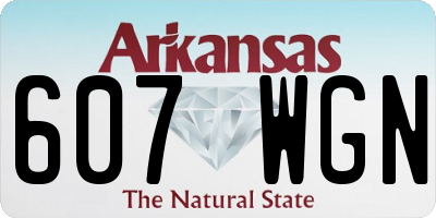 AR license plate 607WGN