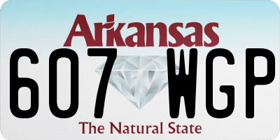 AR license plate 607WGP