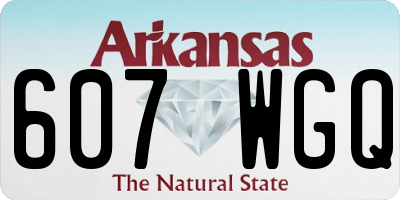 AR license plate 607WGQ