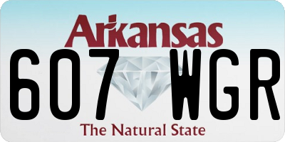 AR license plate 607WGR