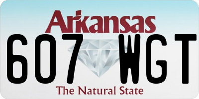 AR license plate 607WGT