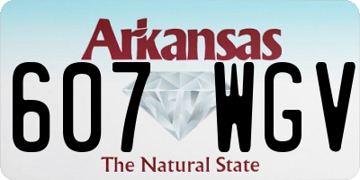 AR license plate 607WGV