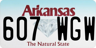 AR license plate 607WGW