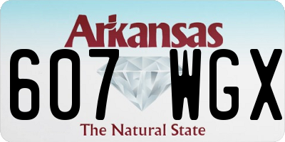 AR license plate 607WGX