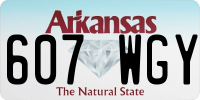 AR license plate 607WGY