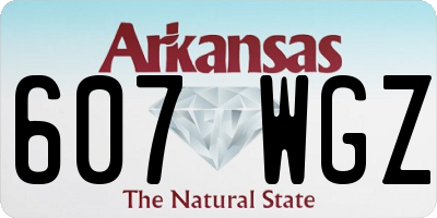 AR license plate 607WGZ