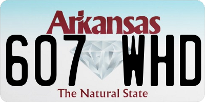 AR license plate 607WHD