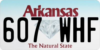 AR license plate 607WHF