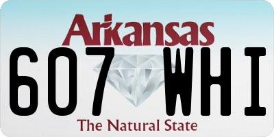 AR license plate 607WHI