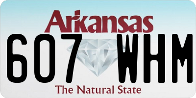 AR license plate 607WHM