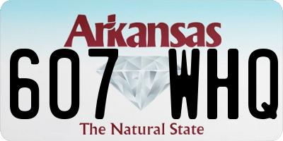 AR license plate 607WHQ