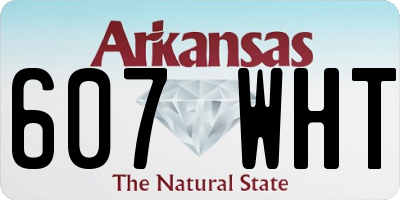 AR license plate 607WHT