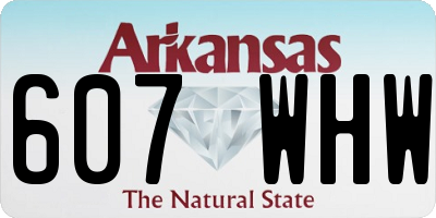 AR license plate 607WHW