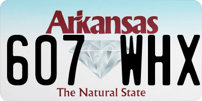 AR license plate 607WHX