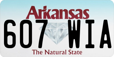 AR license plate 607WIA