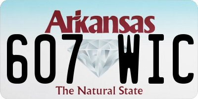 AR license plate 607WIC