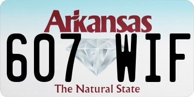 AR license plate 607WIF