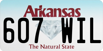 AR license plate 607WIL