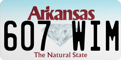 AR license plate 607WIM