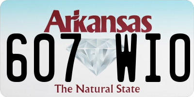 AR license plate 607WIO