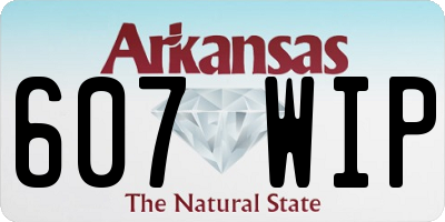 AR license plate 607WIP