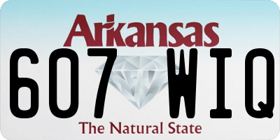 AR license plate 607WIQ