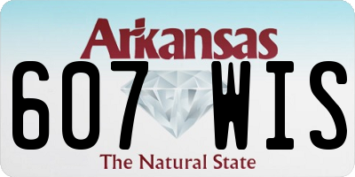 AR license plate 607WIS