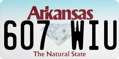 AR license plate 607WIU