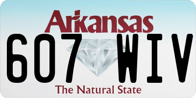 AR license plate 607WIV