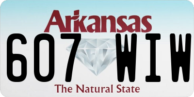 AR license plate 607WIW