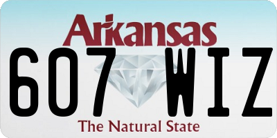 AR license plate 607WIZ