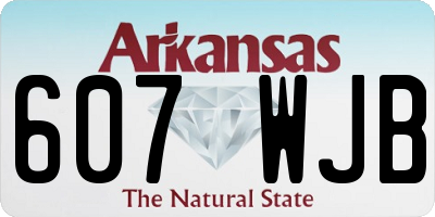 AR license plate 607WJB
