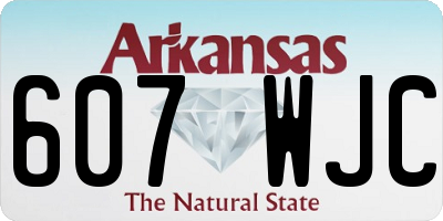 AR license plate 607WJC