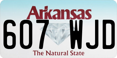 AR license plate 607WJD