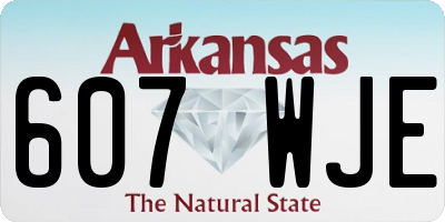 AR license plate 607WJE