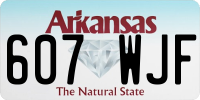 AR license plate 607WJF