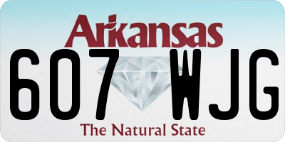 AR license plate 607WJG