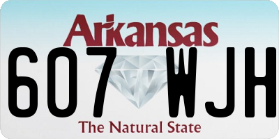 AR license plate 607WJH