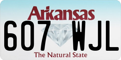 AR license plate 607WJL